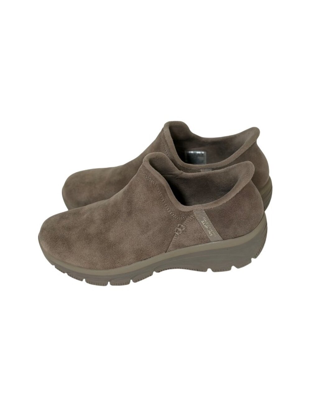 Skechers Slip ins Womens Size 9.5 Taupe TanBeige Slip on Comfort shoes sneaker l